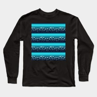 Blue abstract with triangles Long Sleeve T-Shirt